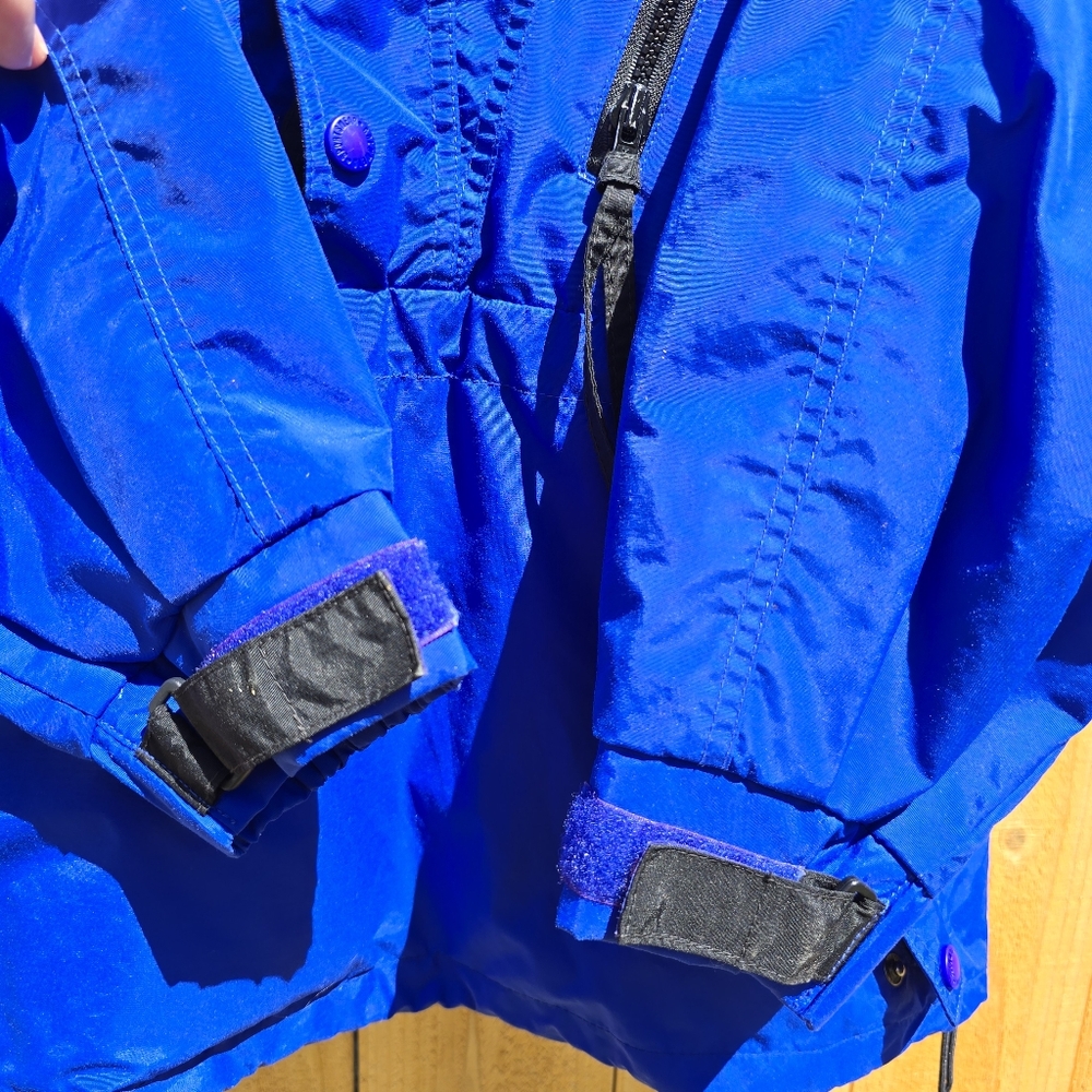 Vtg Columbia Anorak Radial Sleeve Pullover Ski Snowboard Large Blue 80s 90s - Picture 6 of 13